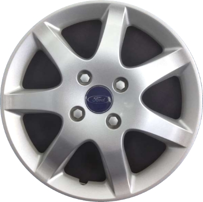 Ford Focus 2005-2007, Plastic 7 Spoke, Single Hubcap or Wheel Cover For 15 Inch Steel Wheels. Hollander Part Number H7041.
